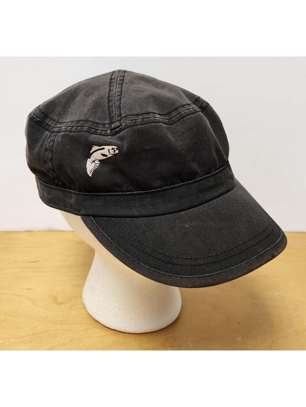 Ketchum On The Fly Cadet Cap Hat Sun Valley Idaho Fly Fishing Trout Logo Black